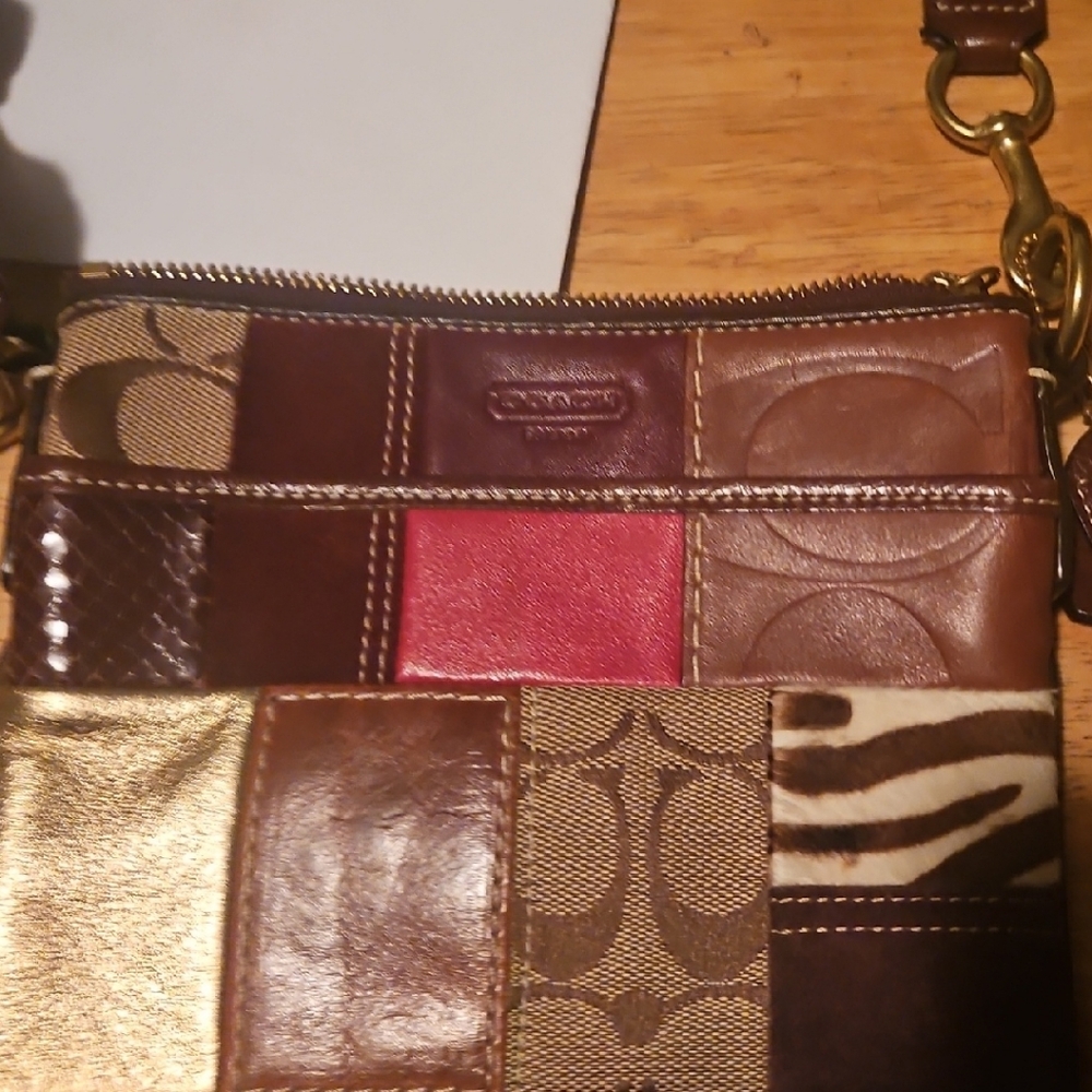 Coach Multicolor Patchwork Wristlet - image 1